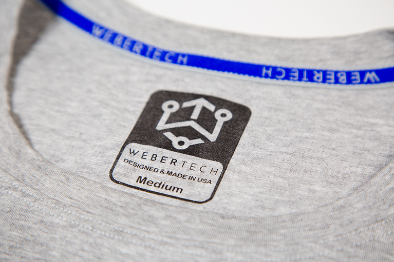 WeberTech Lyocell Printed Logo T-Shirt - Heather Gray